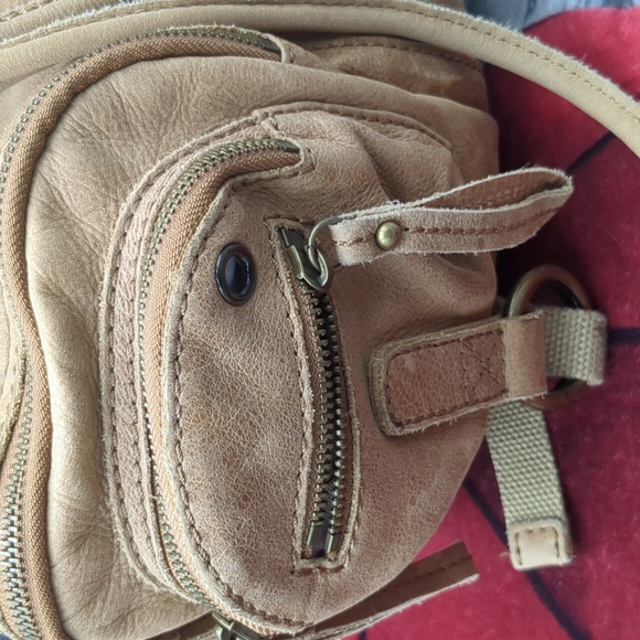 Lucky brand Tan Leather Drawstring Backpack main image 11